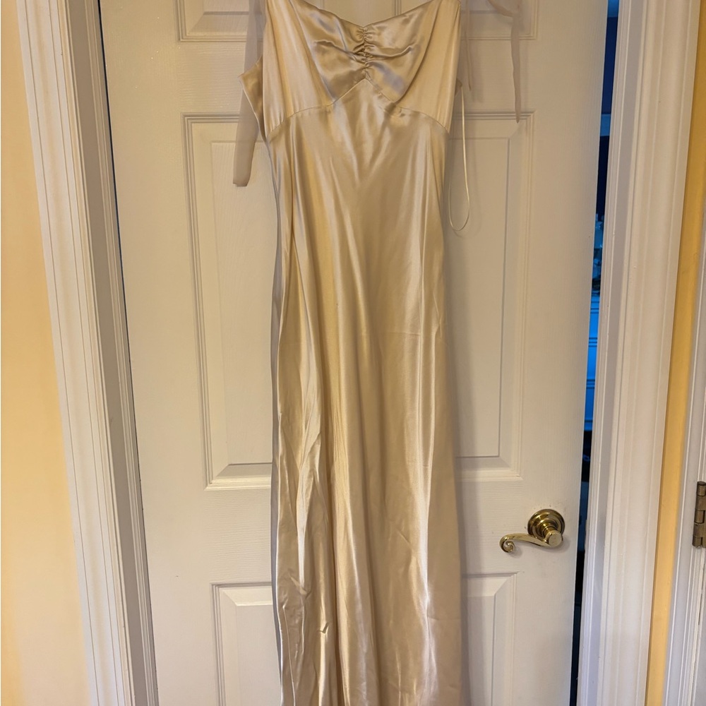 Reformation Alene Silk Ivory Midi Dress - Picture 6 of 11